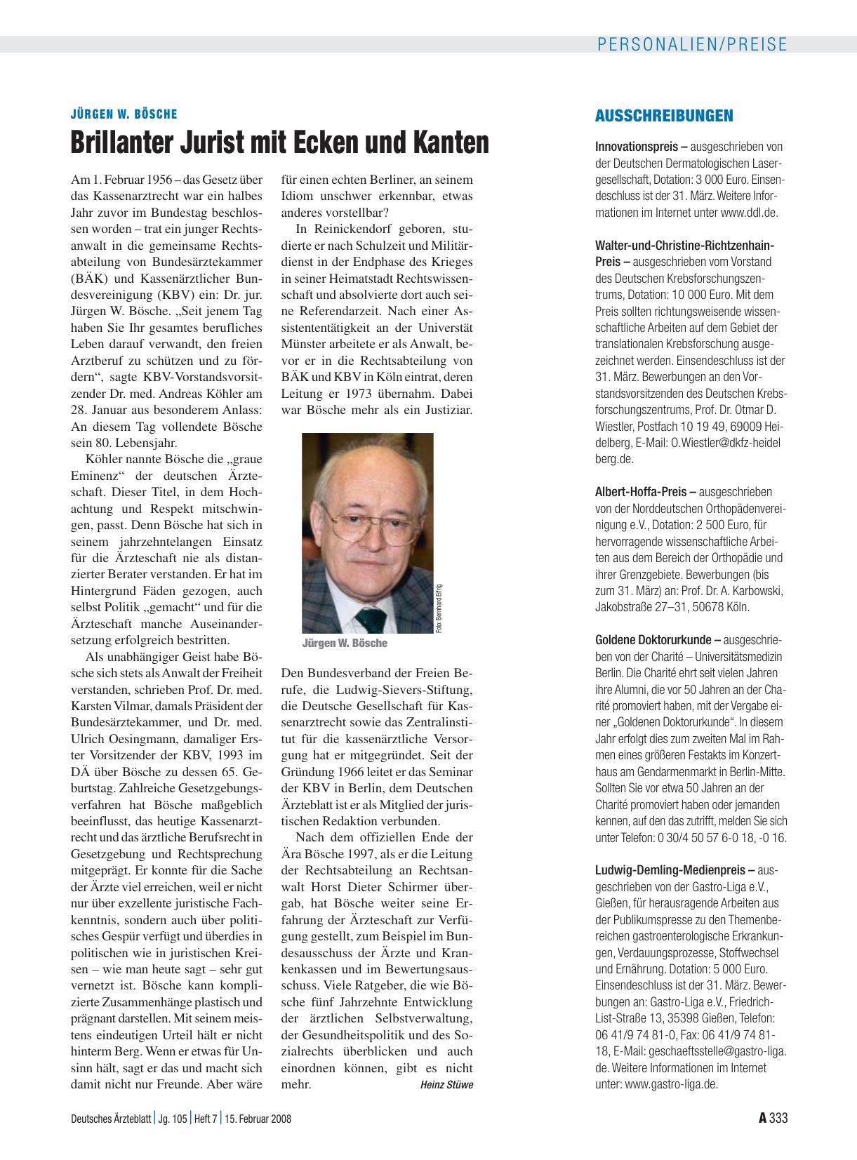 Vorschauseite 1: Ausschreibungen