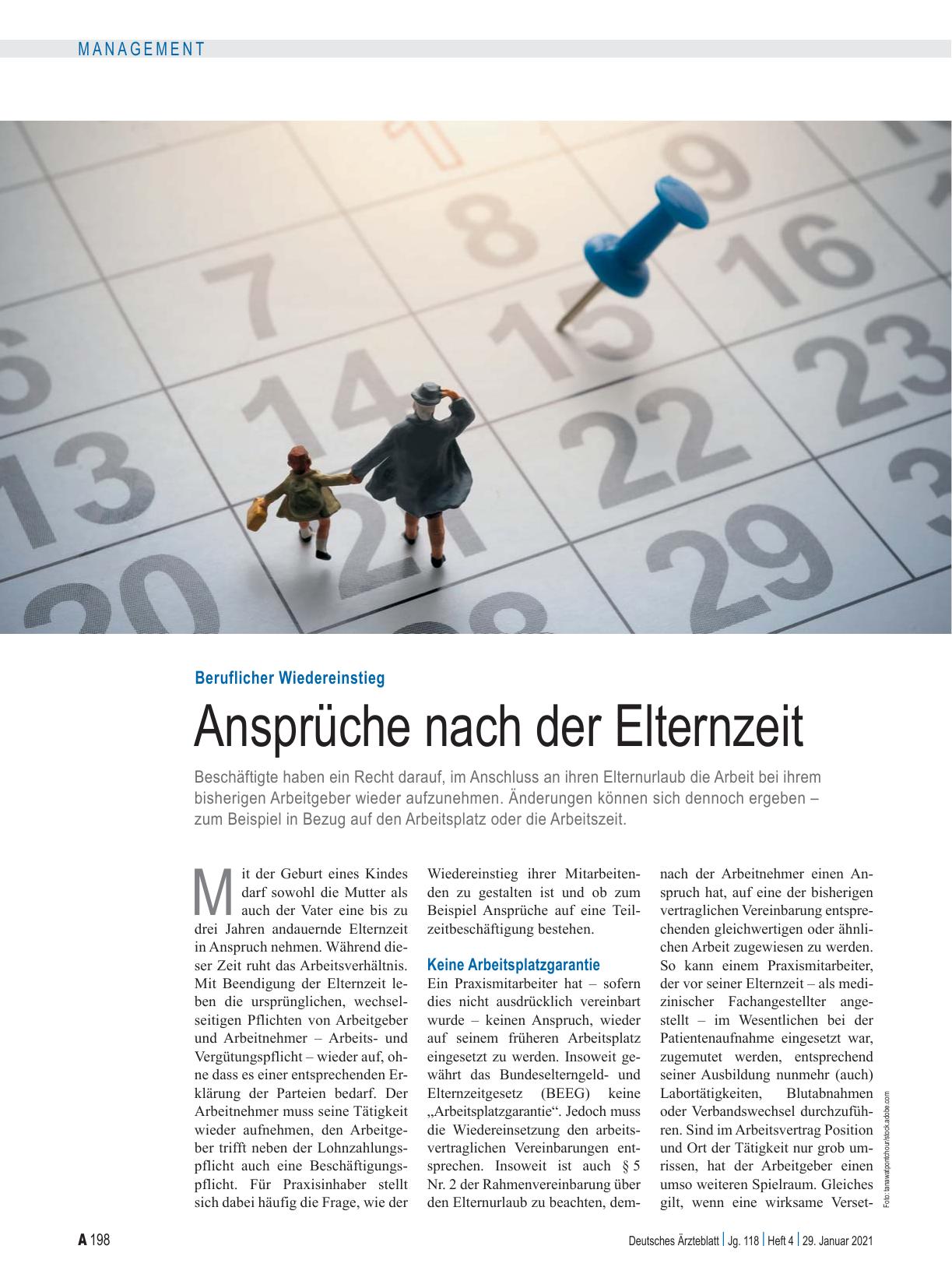 Vorschauseite 1: Beruflicher Wiedereinstieg: Ansprüche nach der Elternzeit