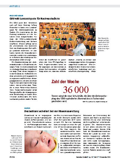 Vorschauseite 1: Medizinstudium: CDU will Landarztquote für Nachwuchsärzte