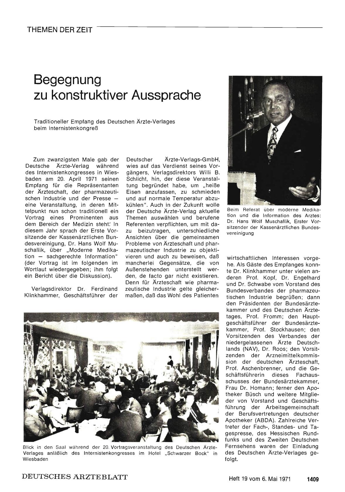 Vorschauseite 1: Begegnung zu konstruktiver Aussprache