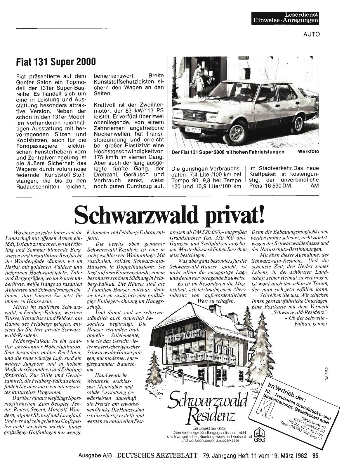 Vorschauseite 1: Fiat 131 Super 2000