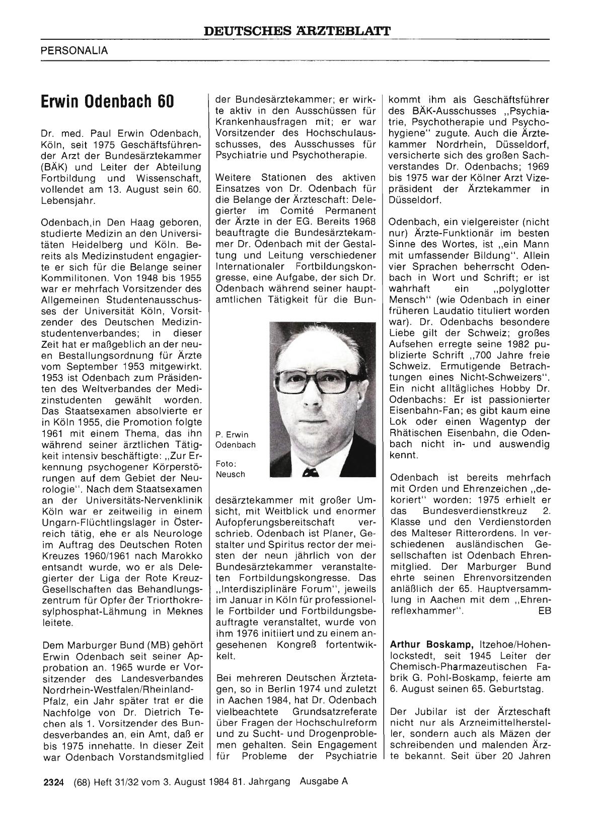 Vorschauseite 1: Arthur Boskamp