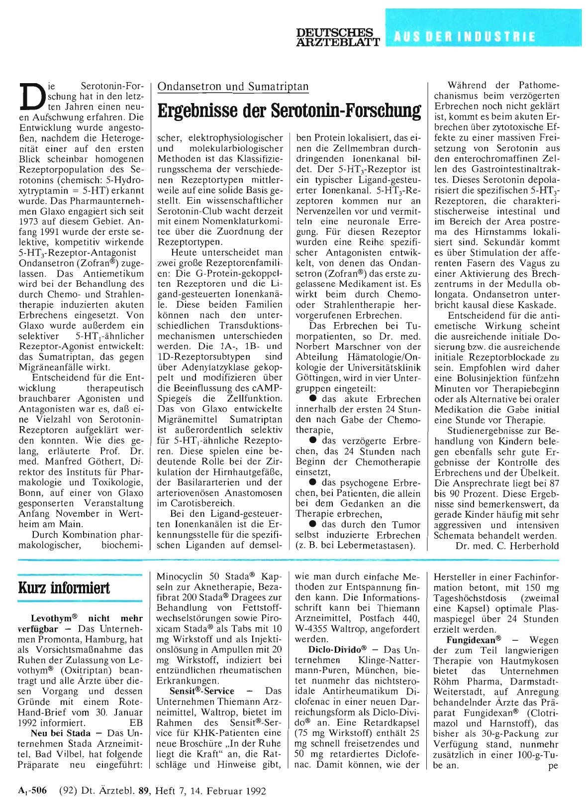 Vorschauseite 1: Kurz informiert