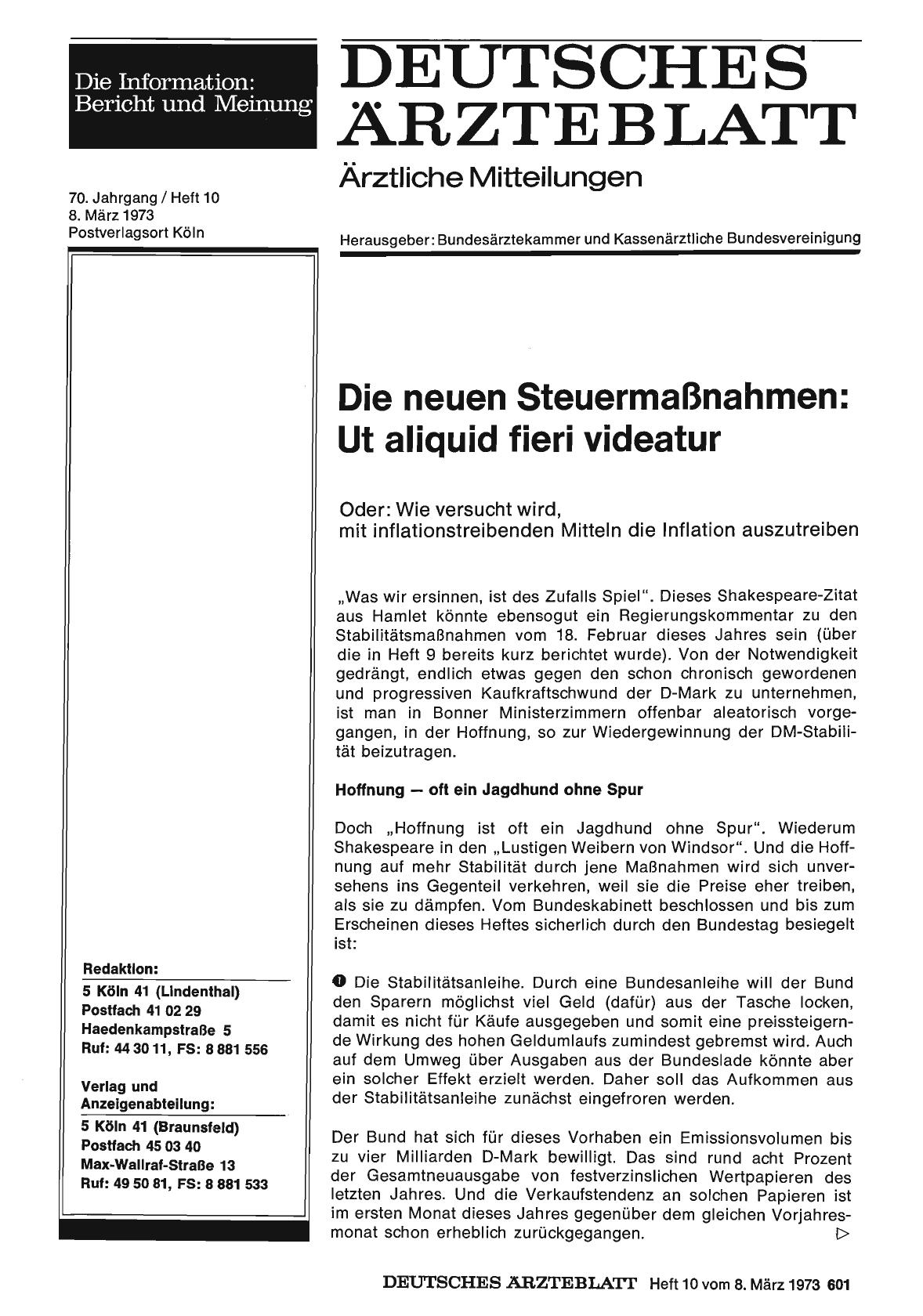 Vorschauseite 1: Die neuen Steuermaßnahmen: Ut aliquid fieri videatur