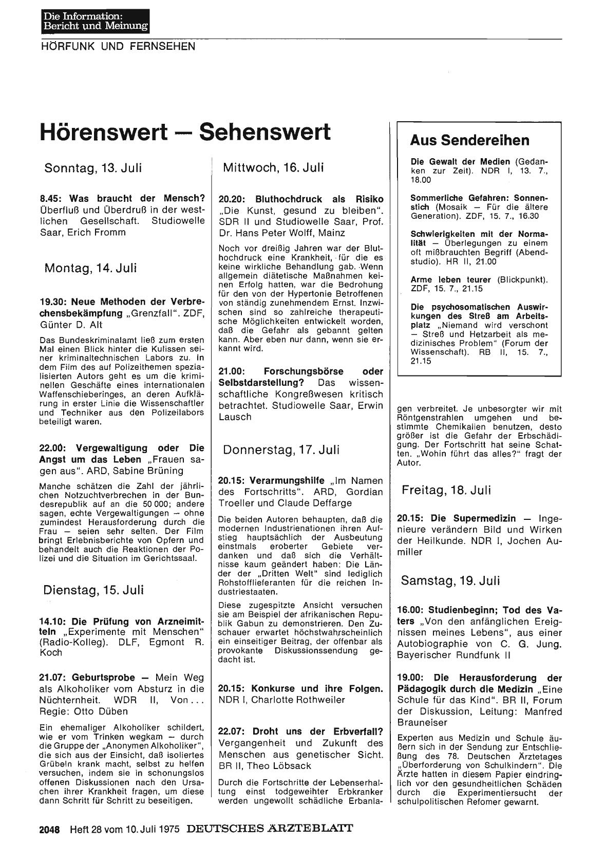 Vorschauseite 1: Hörenswert — Sehenswert