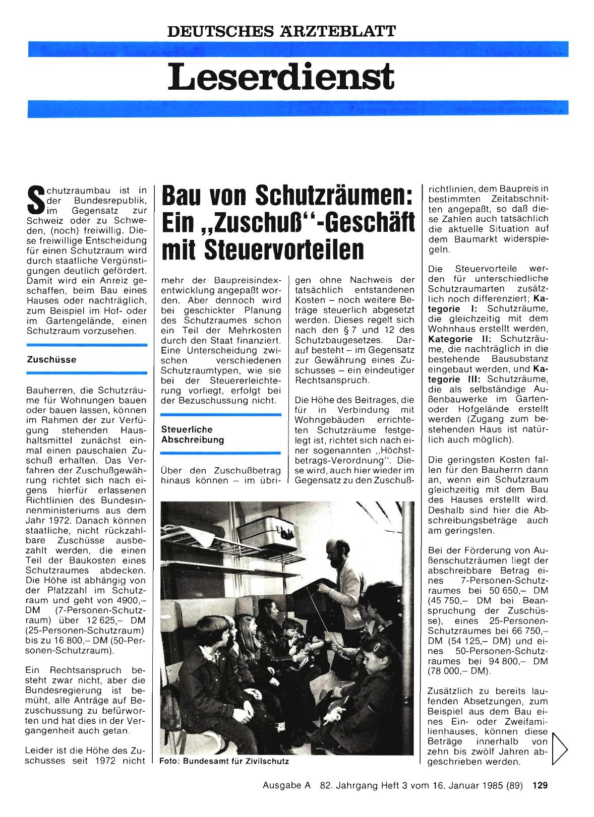 Vorschauseite 1: Bau von Schutzräumen: Ein „Zuschuß“-Geschäft mit Steuervorteilen