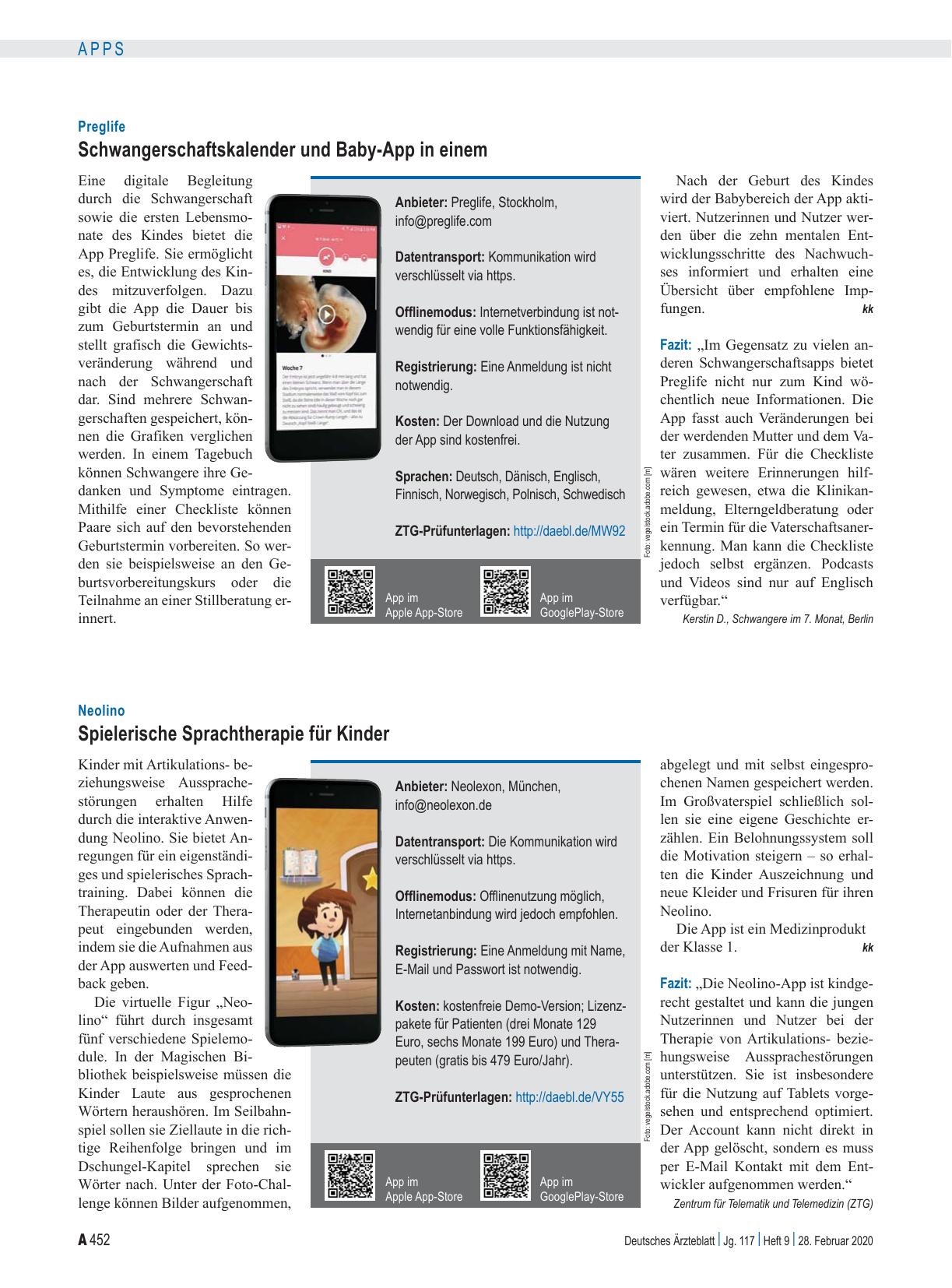 Vorschauseite 1: Preglife: Schwangerschaftskalender und Baby-App in einem