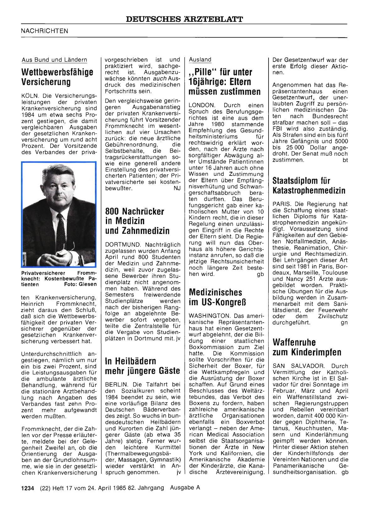 Vorschauseite 1: In Heilbädern mehr jüngere Gäste