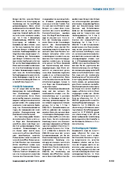 Vorschauseite 2: Datennutzung und -schutz in der Medizin: Forschung braucht Daten