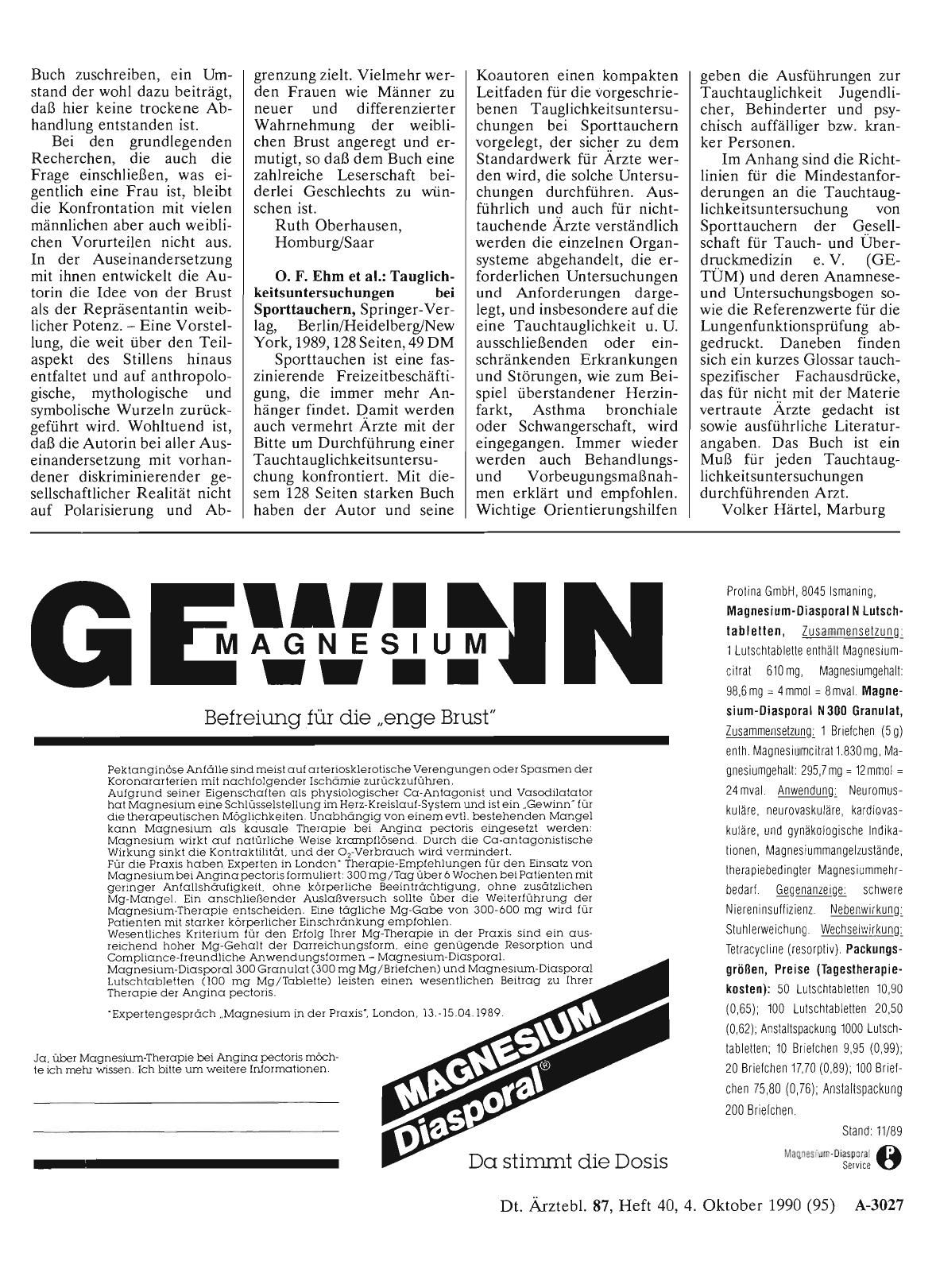 Vorschauseite 1: 0. F. Ehm et al. : Tauglichkeitsuntersuchungen bei Sporttauchern