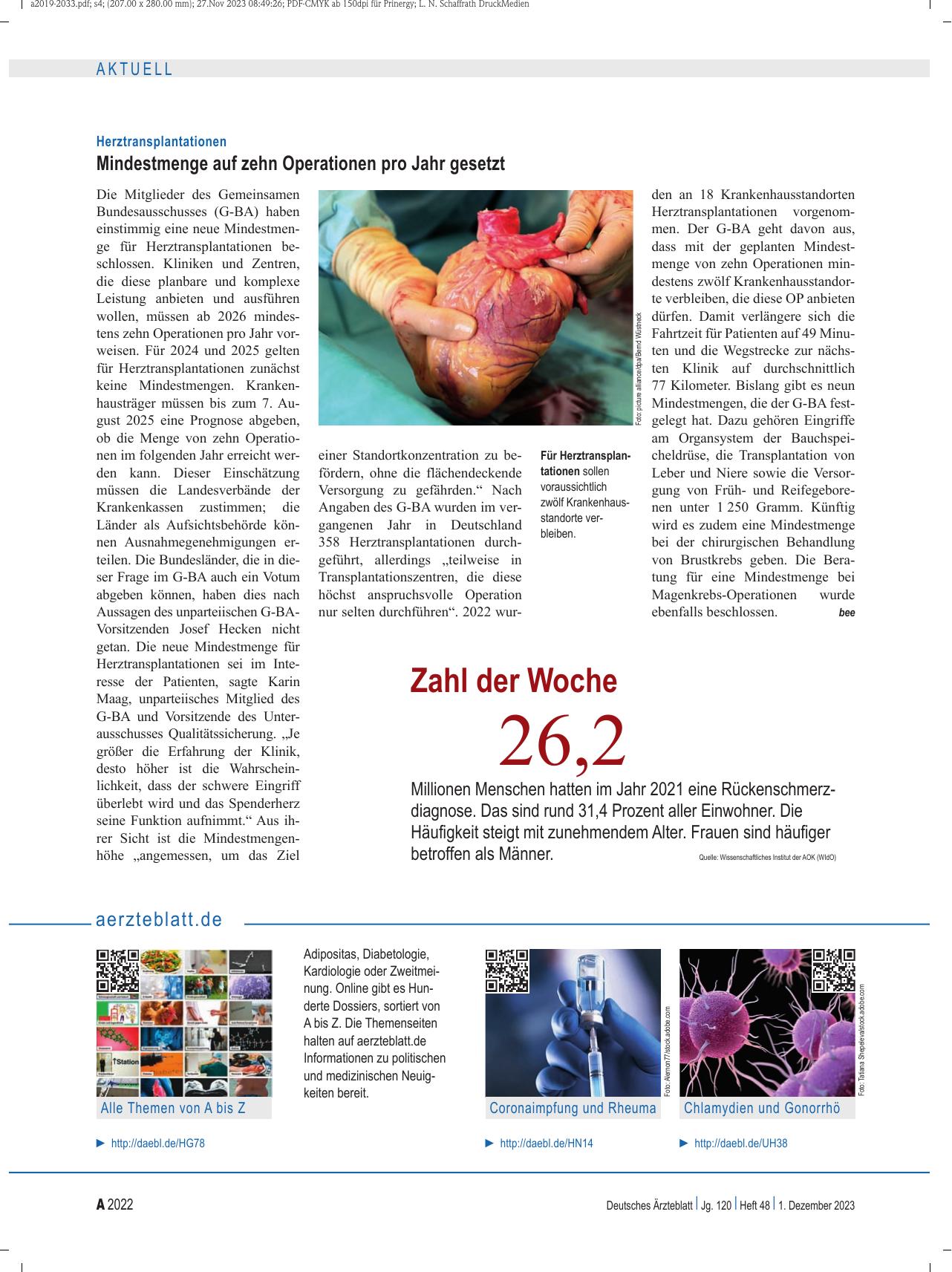 Vorschauseite 1: Ärzteblatt. de