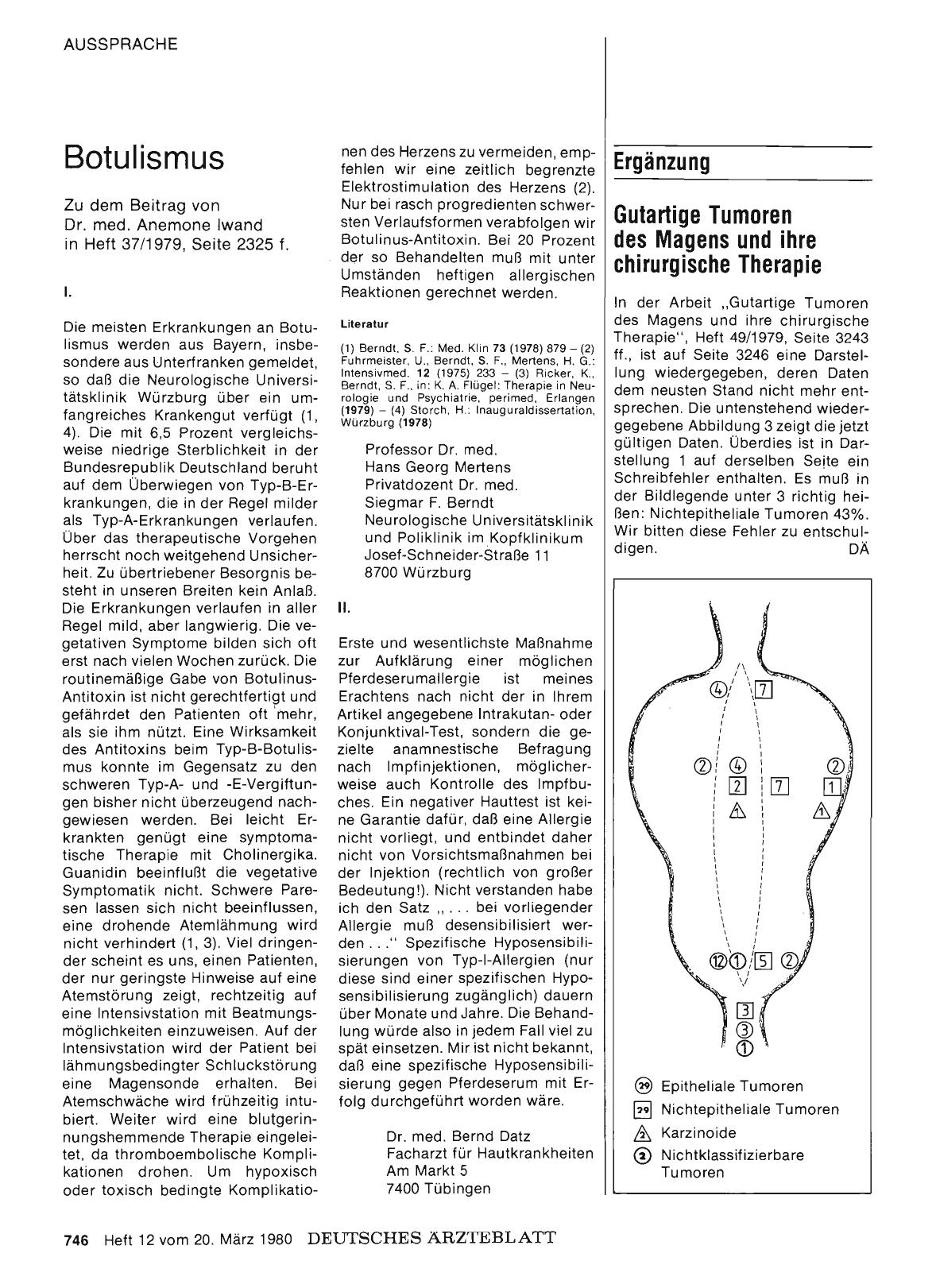 Vorschauseite 1: Botulismus: I.