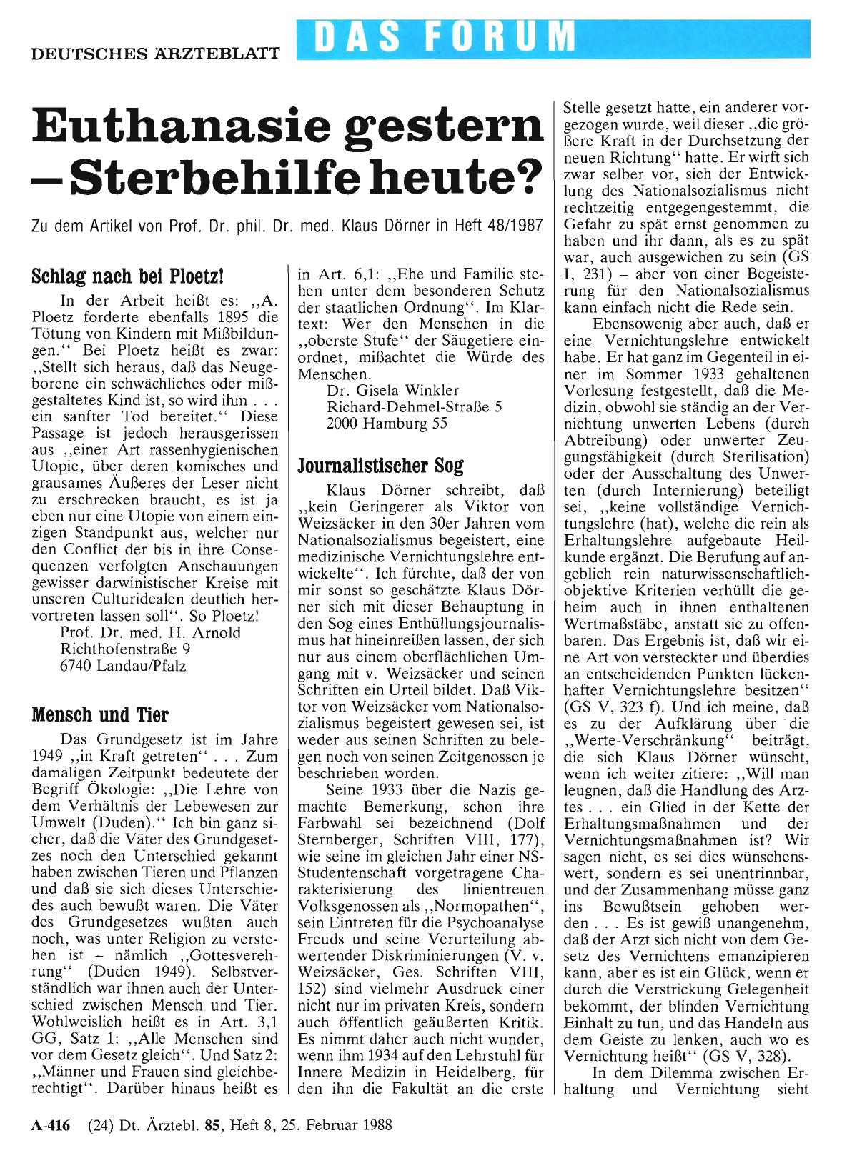 Vorschauseite 1: Euthanasie gestern – Sterbehilfe heute? : Schlag nach bei Ploetz!