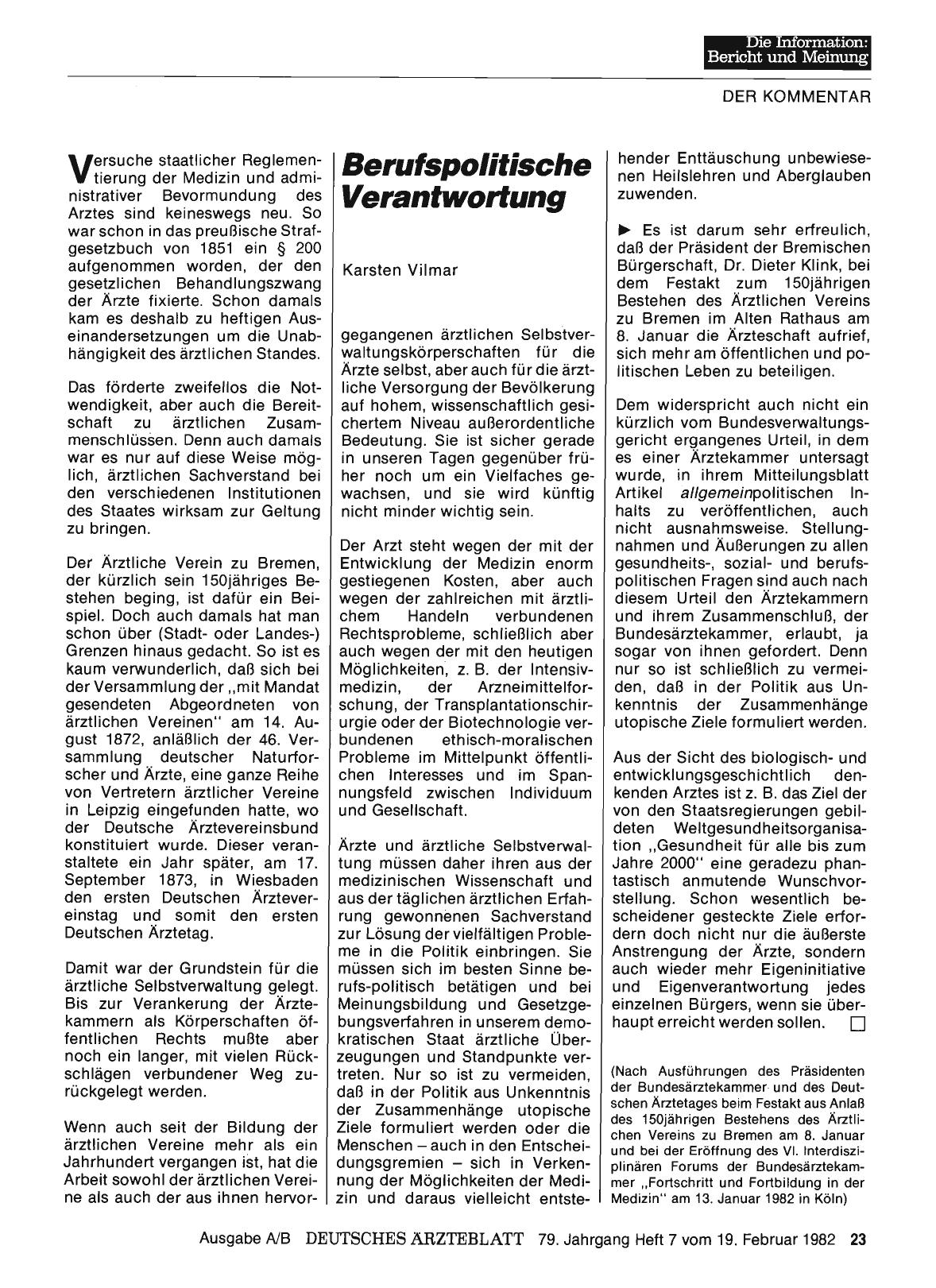 Vorschauseite 1: Berufspolitische Verantwortung