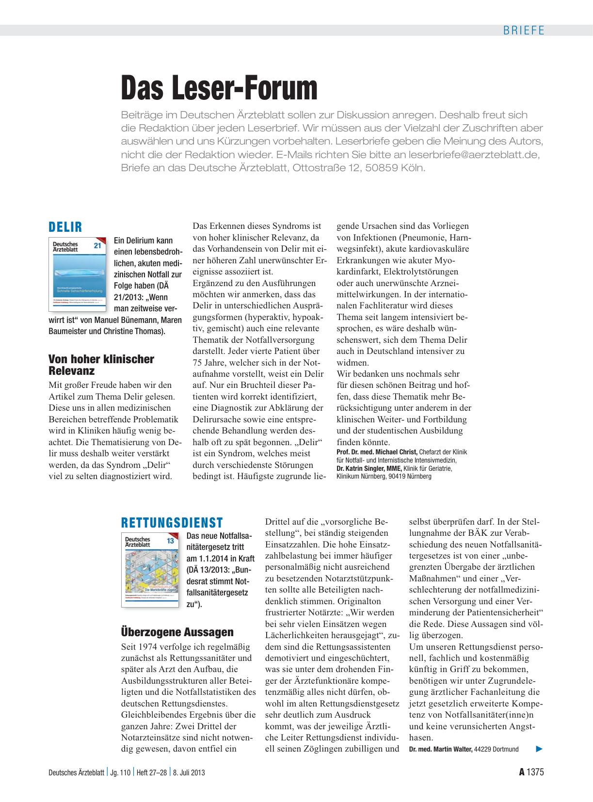 Vorschauseite 1: Delir: Von hoher klinischer Relevanz