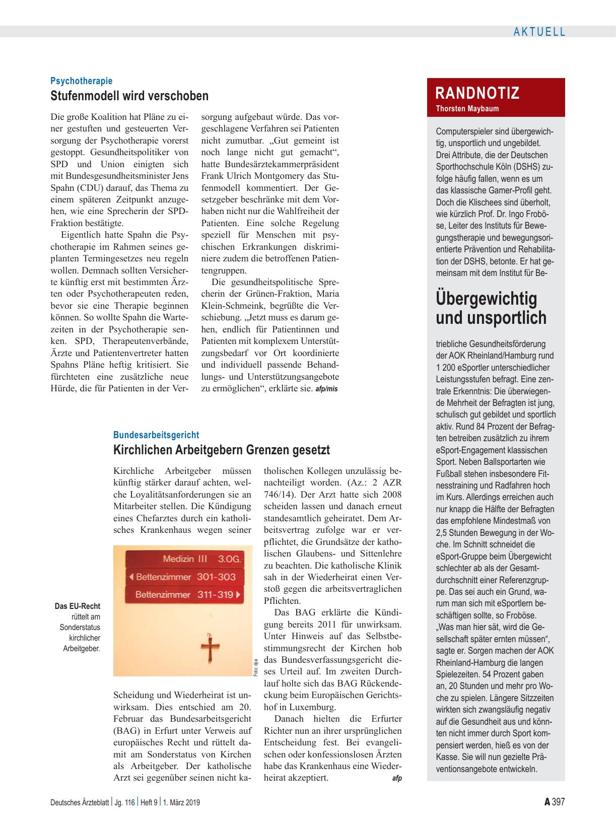 Vorschauseite 1: Randnotiz: Übergewichtig und unsportlich