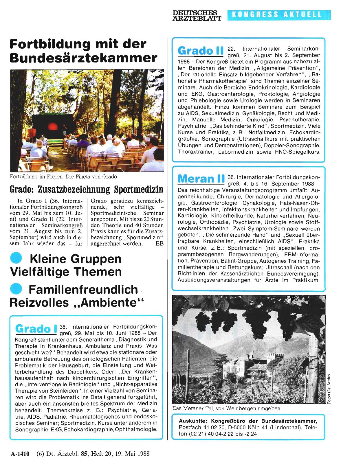 Vorschauseite 1: Fortbildung mit der Bundesärztekammer