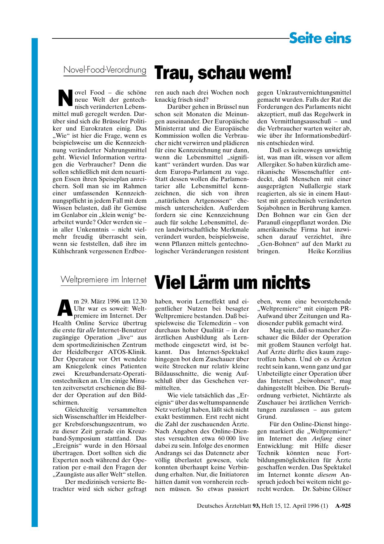 Vorschauseite 1: Novel-Food-Verordnung: Trau, schau wem!