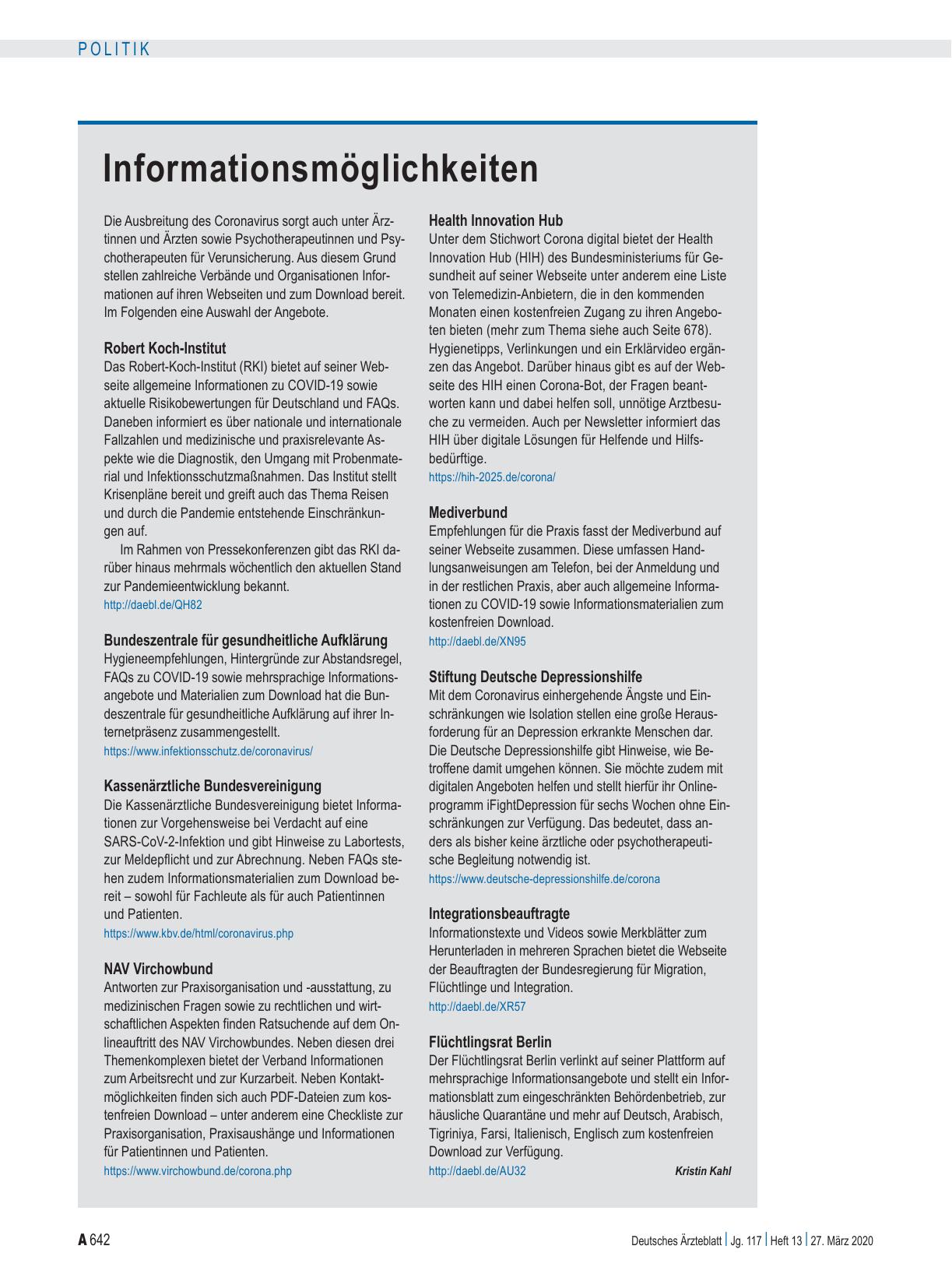 Vorschauseite 1: Informationsmöglichkeiten