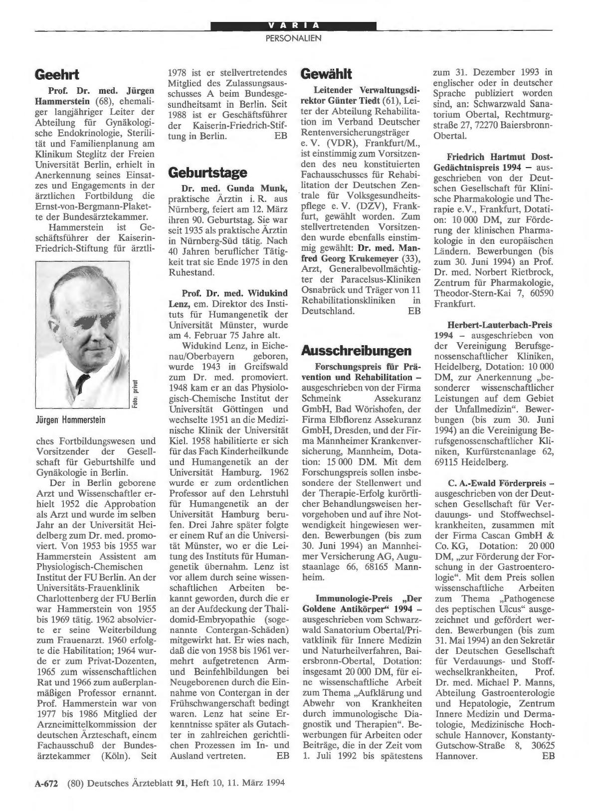 Vorschauseite 1: Geehrt
