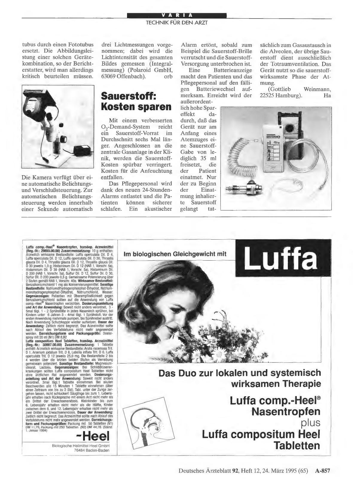 Vorschauseite 1: Sauerstoff: Kosten sparen