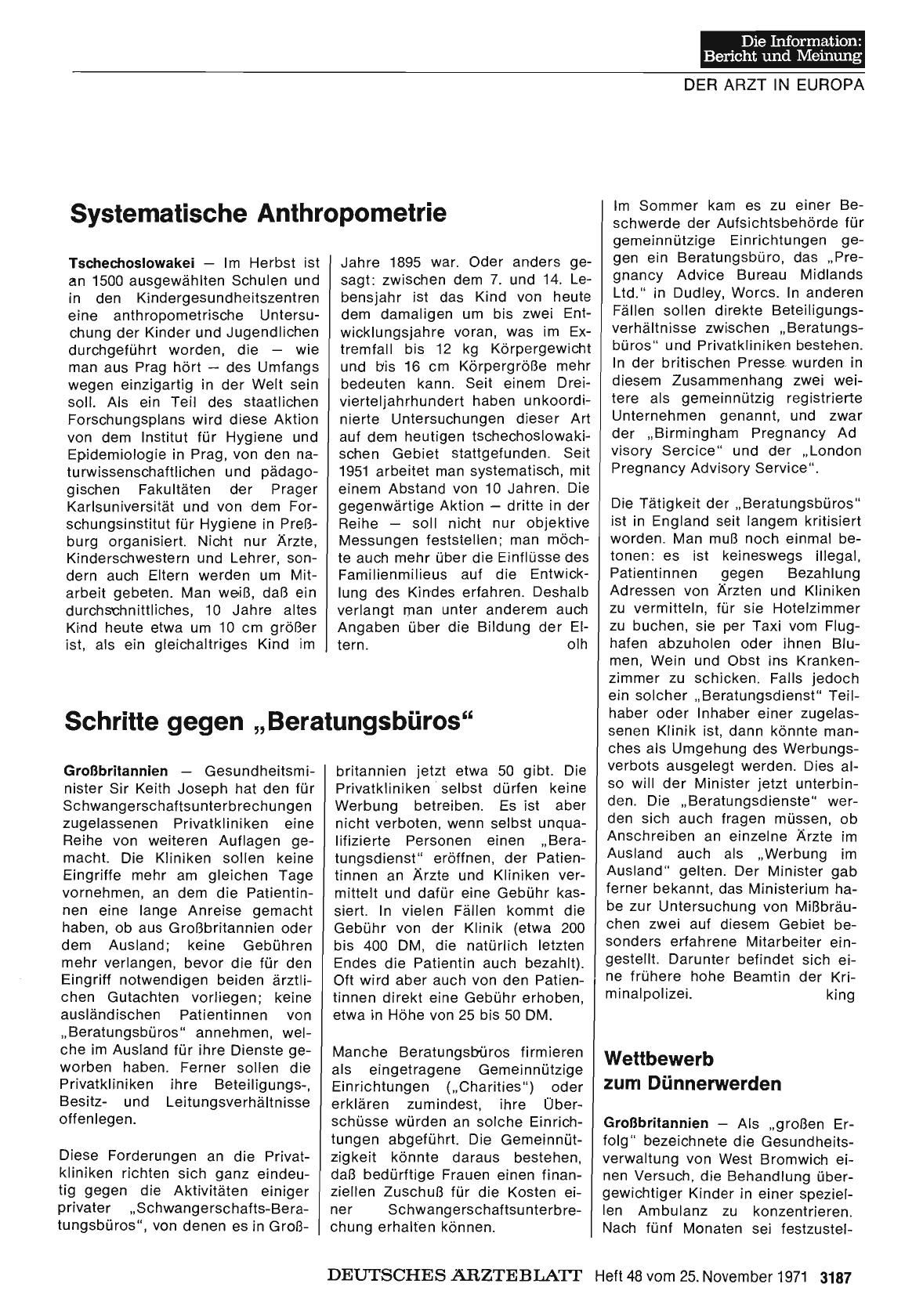 Vorschauseite 1: Schritte gegen „Beratungsbüros"