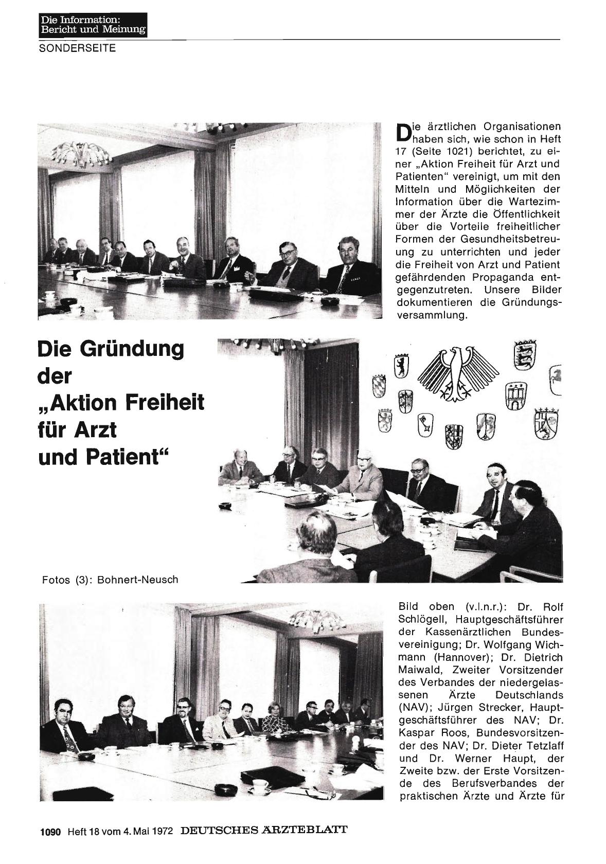 Vorschauseite 1: Die Gründung der „Aktion Freiheit für Arzt und Patient"