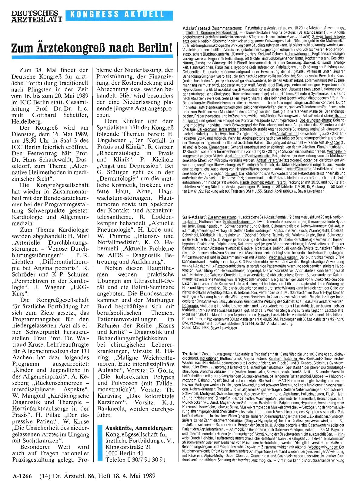Vorschauseite 1: Zum Ärztekongreß nach Berlin!