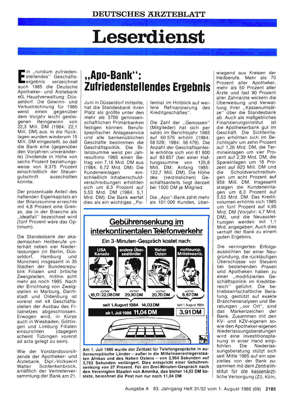Vorschauseite 1: Apo-Bank“: Zufriedenstellendes Ergebnis