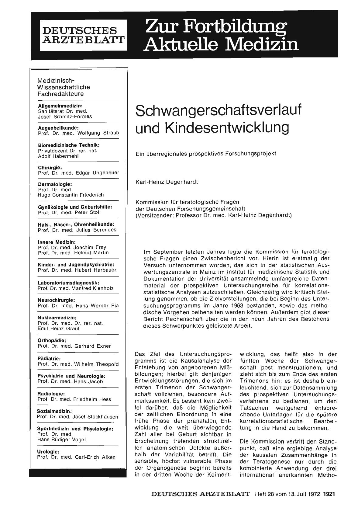 Vorschauseite 1: Schwangerschaftsverlauf und Kindesentwicklung