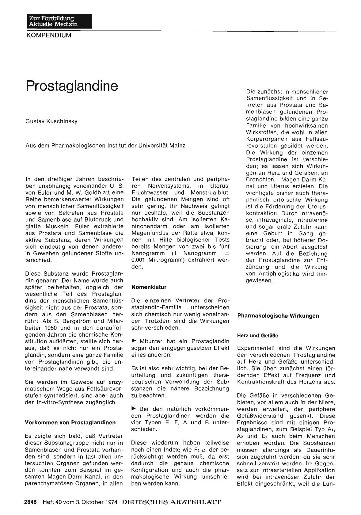 Vorschauseite 1: Prostaglandine