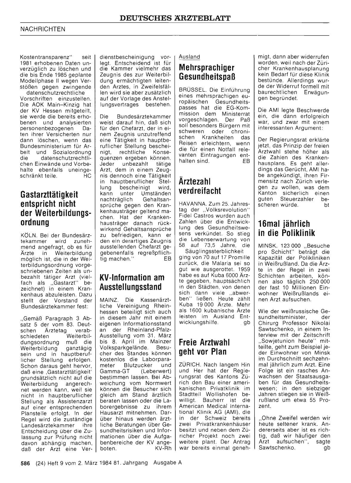 Vorschauseite 1: Ärztezahl verdreifacht