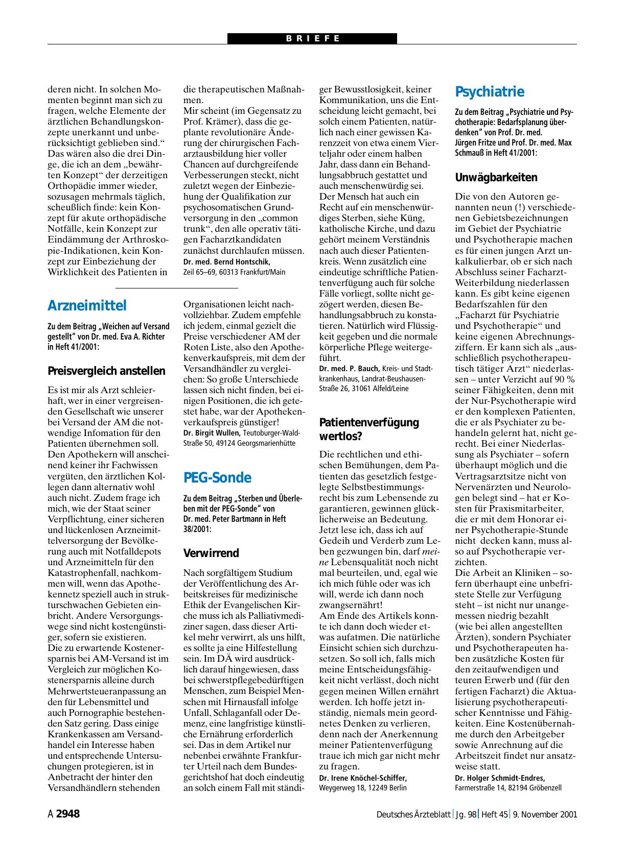 Vorschauseite 1: PEG-Sonde: Verwirrend