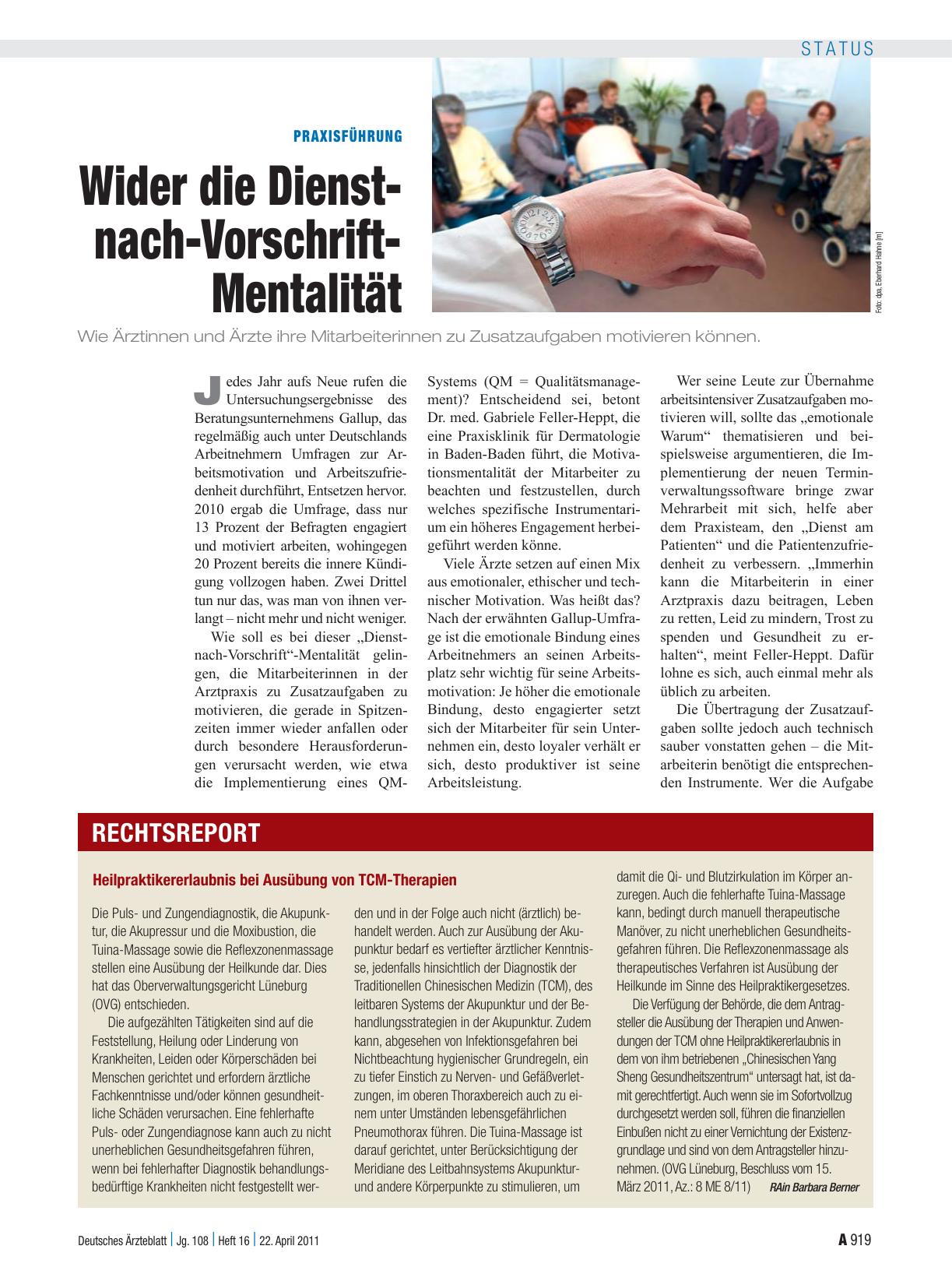 Vorschauseite 1: Heilpraktikererlaubnis bei Ausübung von TCM-Therapien