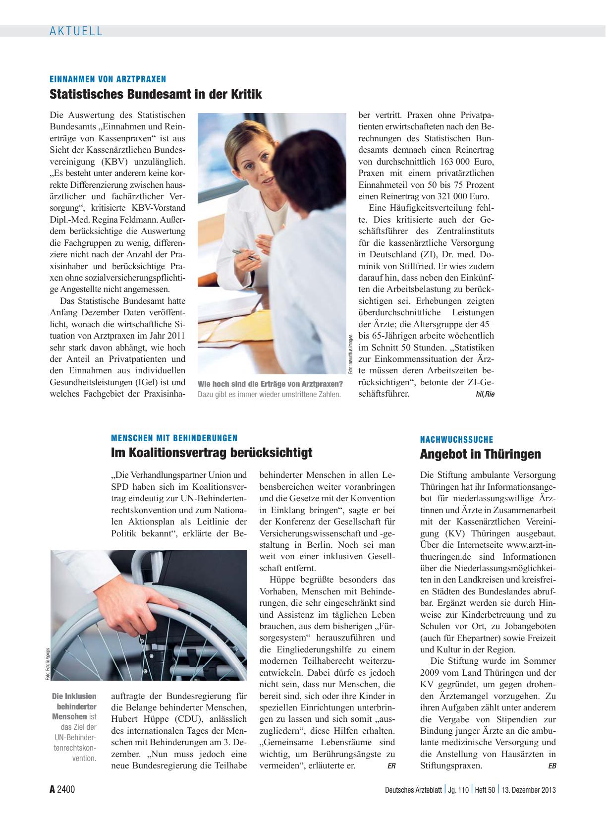 Vorschauseite 1: Einnahmen von Arztpraxen: Statistisches Bundesamt in der Kritik