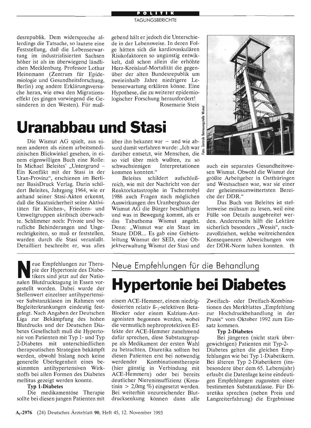 Vorschauseite 1: Uranabbau und Stasi