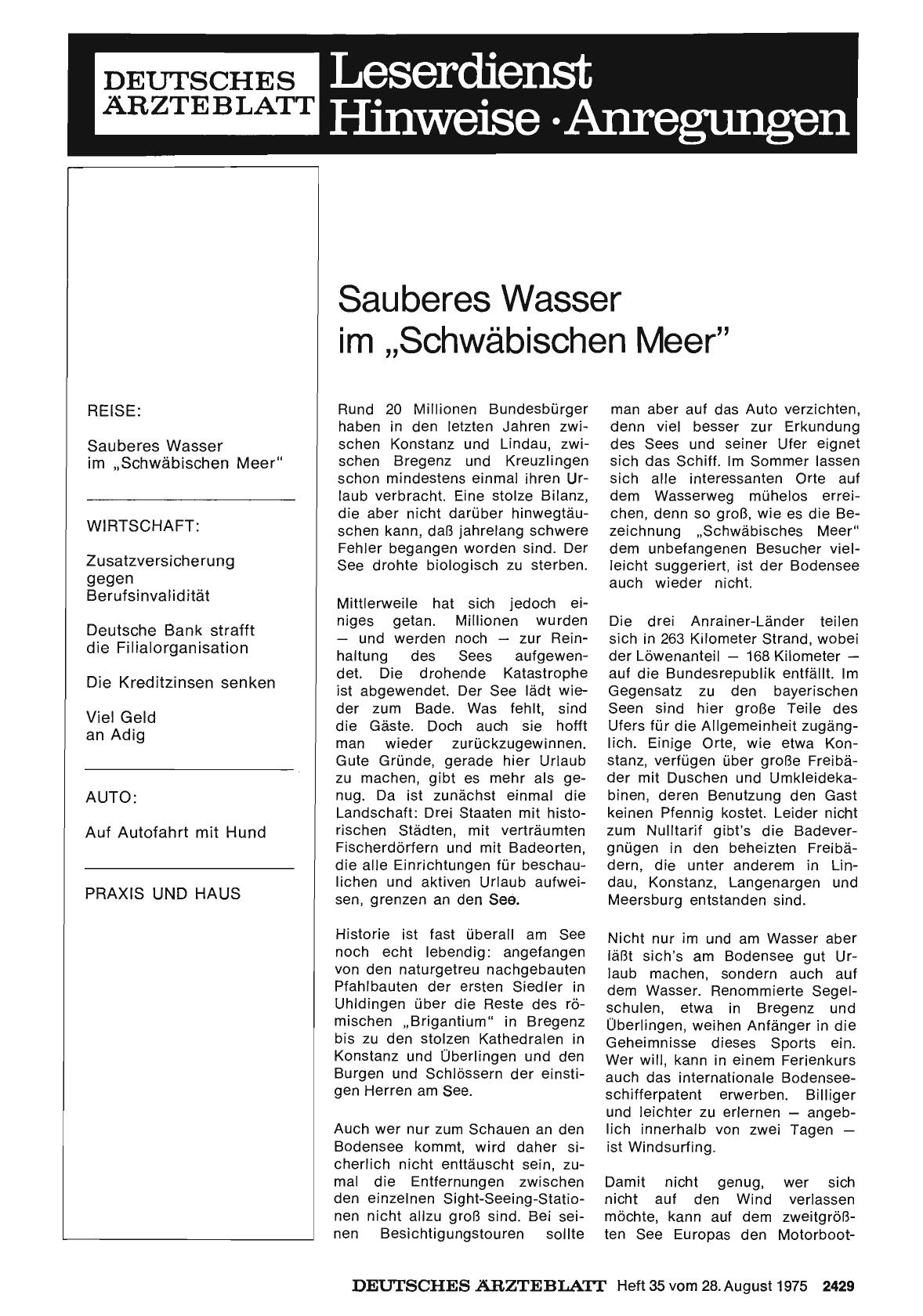 Vorschauseite 1: Sauberes Wasser im „Schwäbischen Meer“