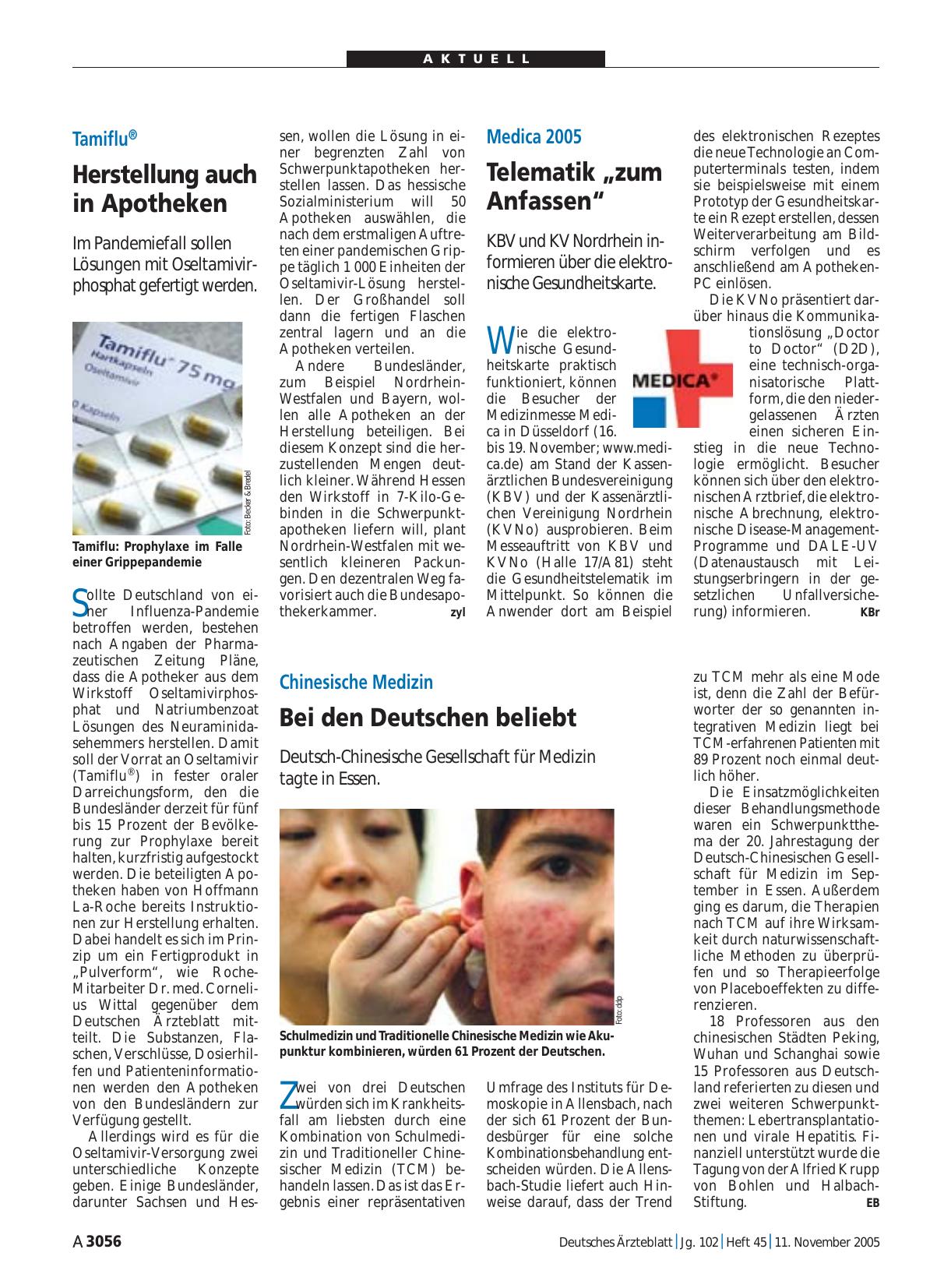 Vorschauseite 1: Chinesische Medizin: Bei den Deutschen beliebt