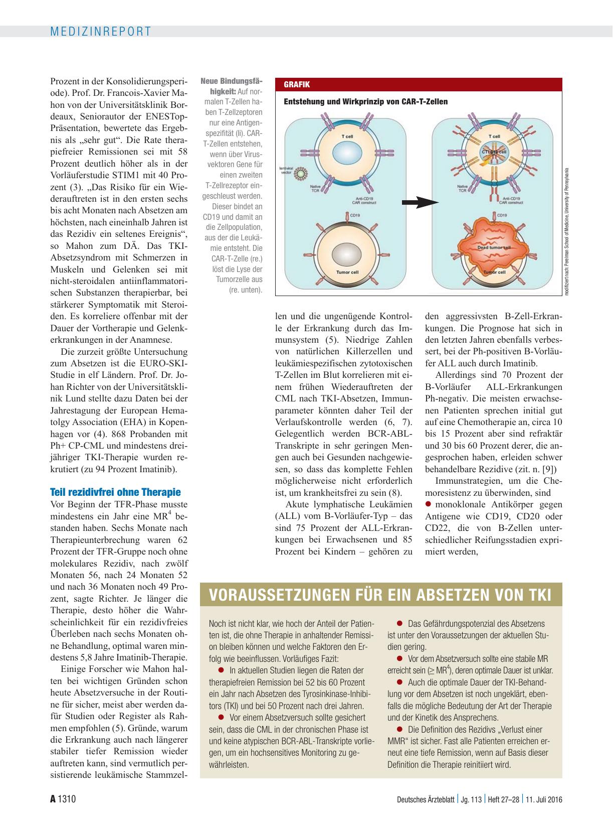 Vorschauseite 2: Akute und chronische Leukämien: Neue Strategien etablieren sich