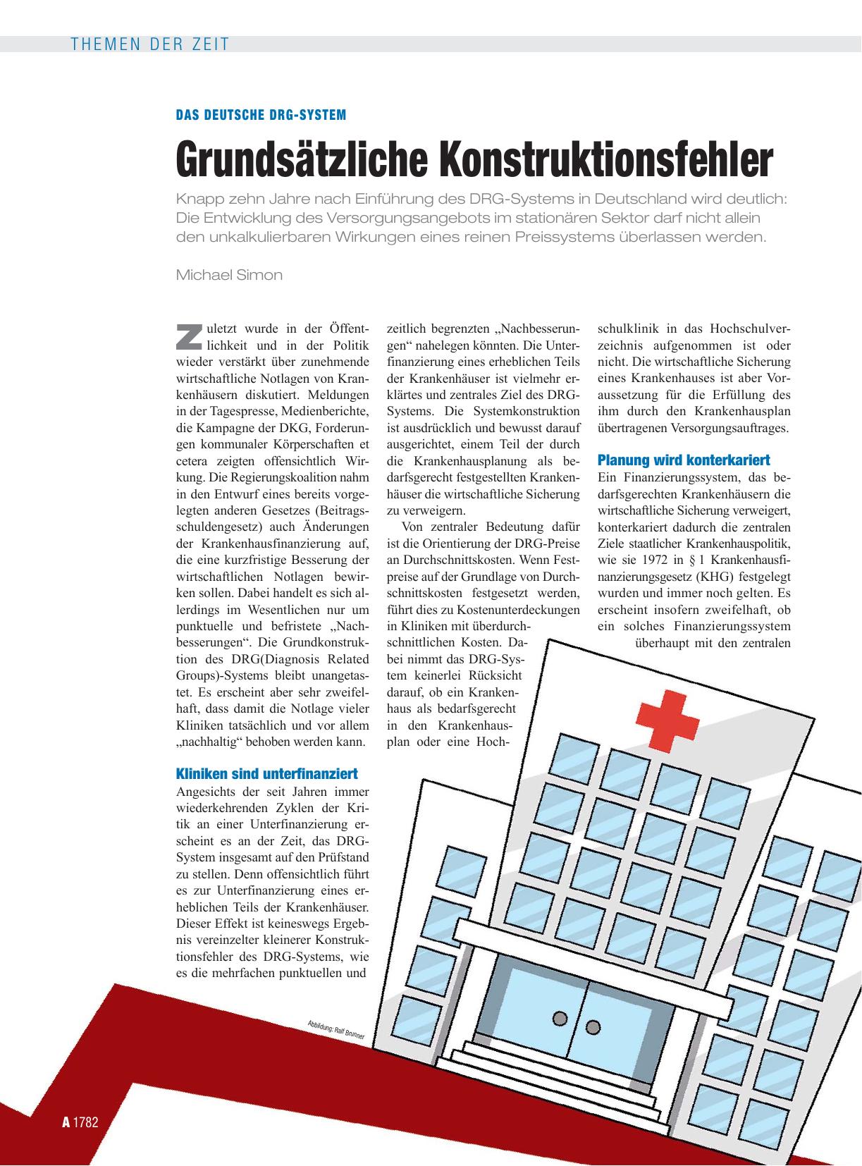 Vorschauseite 1: Das deutsche DRG-System: Grundsätzliche Konstruktionsfehler