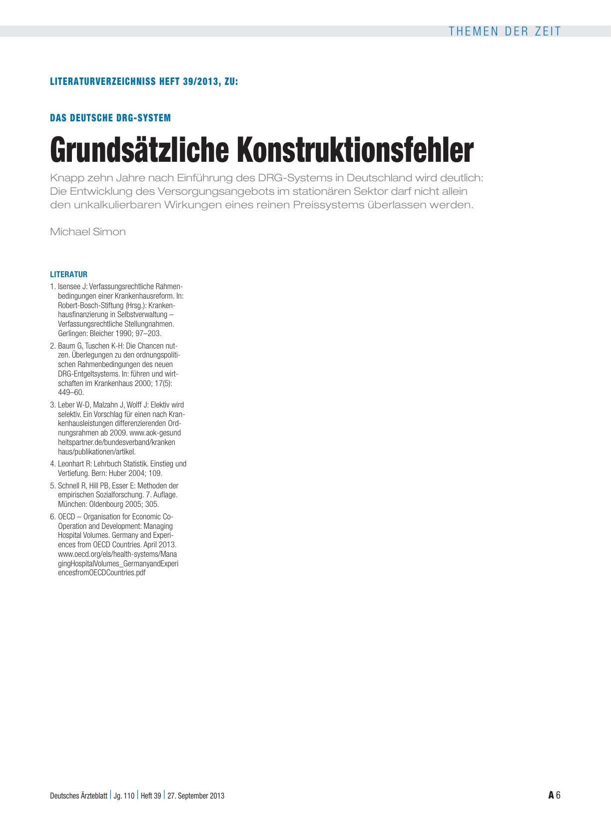 Vorschauseite 6: Das deutsche DRG-System: Grundsätzliche Konstruktionsfehler