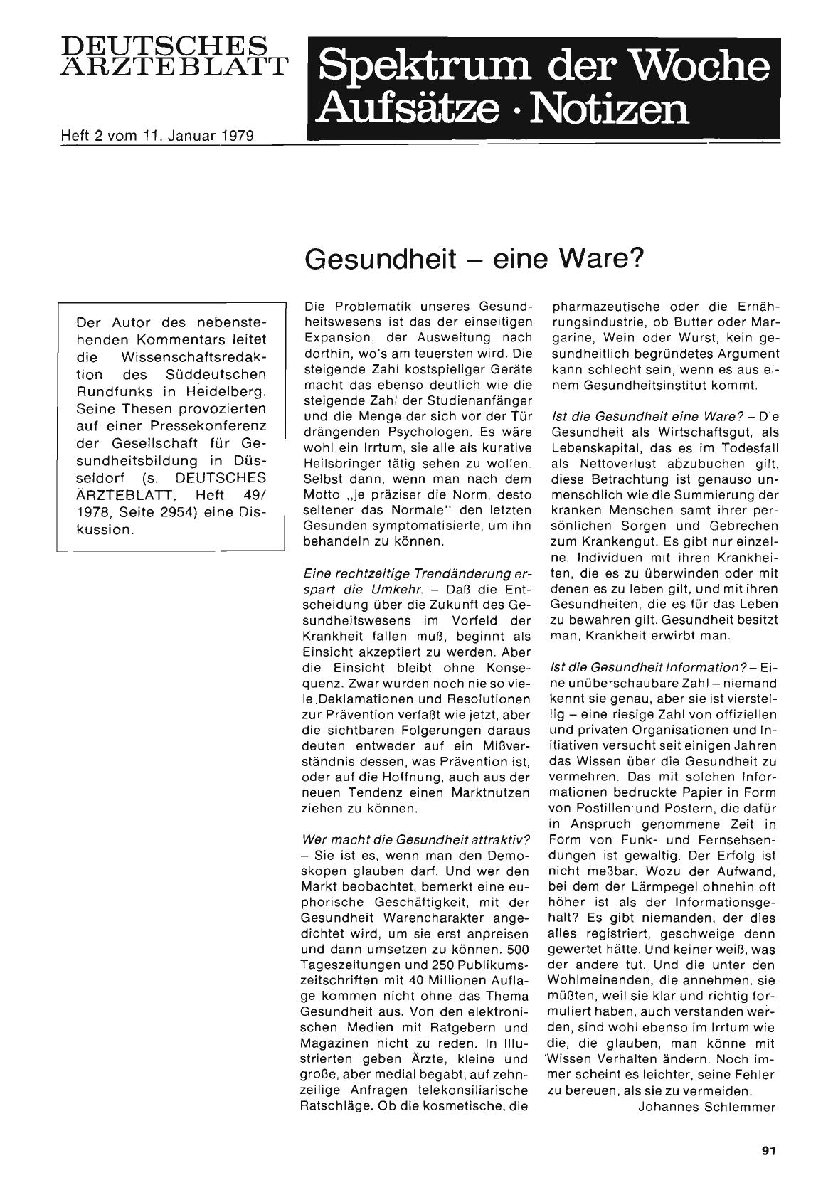 Vorschauseite 1: Gesundheit - eine Ware?