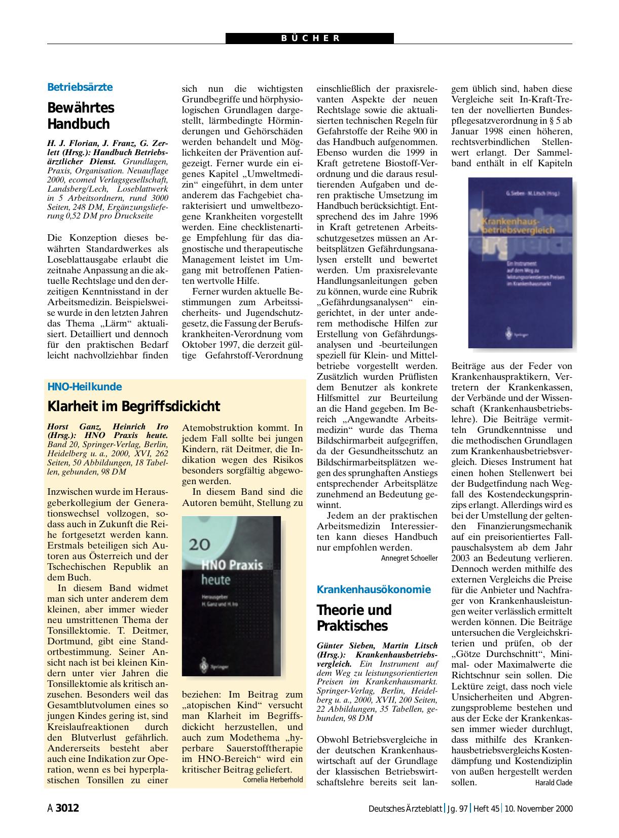 Vorschauseite 1: Handbuch Betriebsärztlicher Dienst