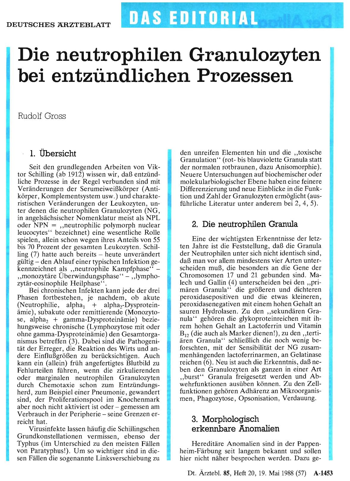 Vorschauseite 1: Die neutrophilen Granulozyten bei entzündlichen Prozessen
