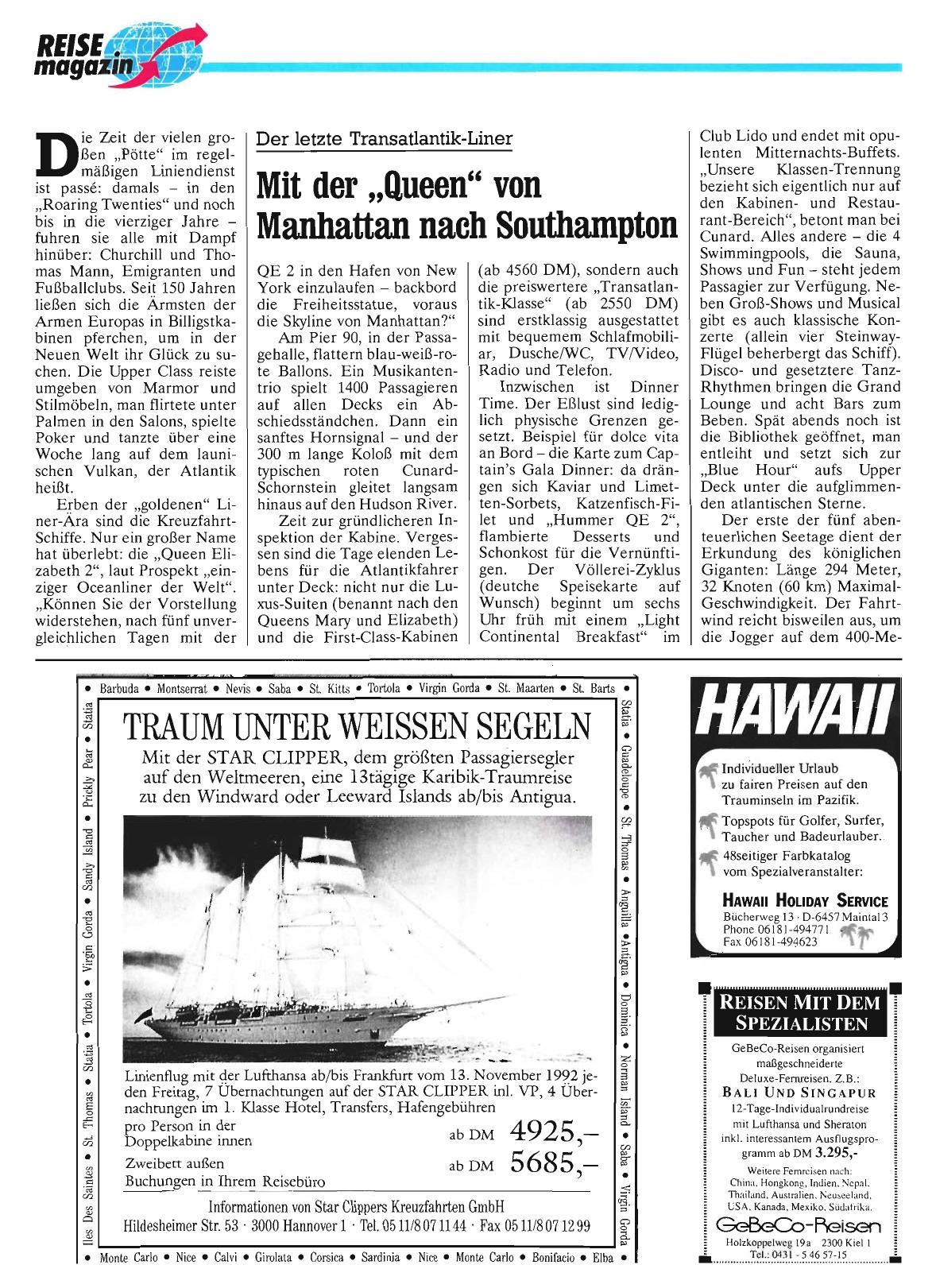 Vorschauseite 1: Der letzte Transatlantik-Liner: Mit der „Queen“ von Manhattan nach Southampton