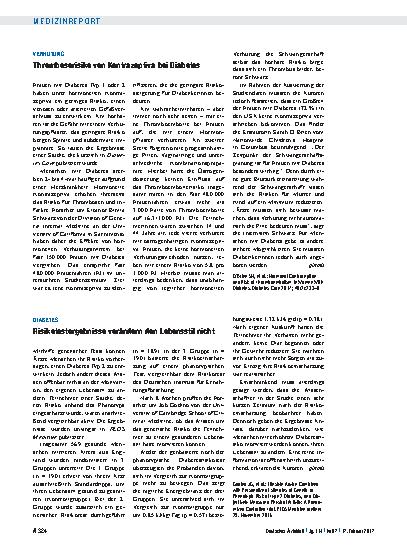 Vorschauseite 1: Verhütung: Thromboserisiko von Kontrazeptiva bei Diabetes