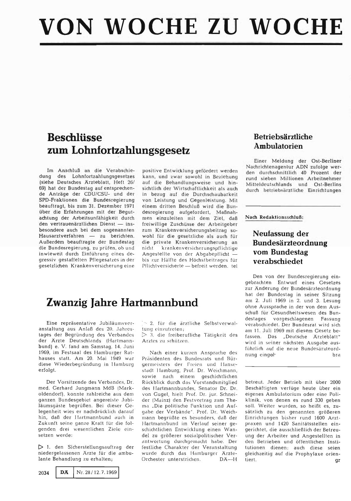 Vorschauseite 1: Nach Redaktionsschluß: Neufassung der Bundesärzteordnung vom Bundestag verabschiedet
