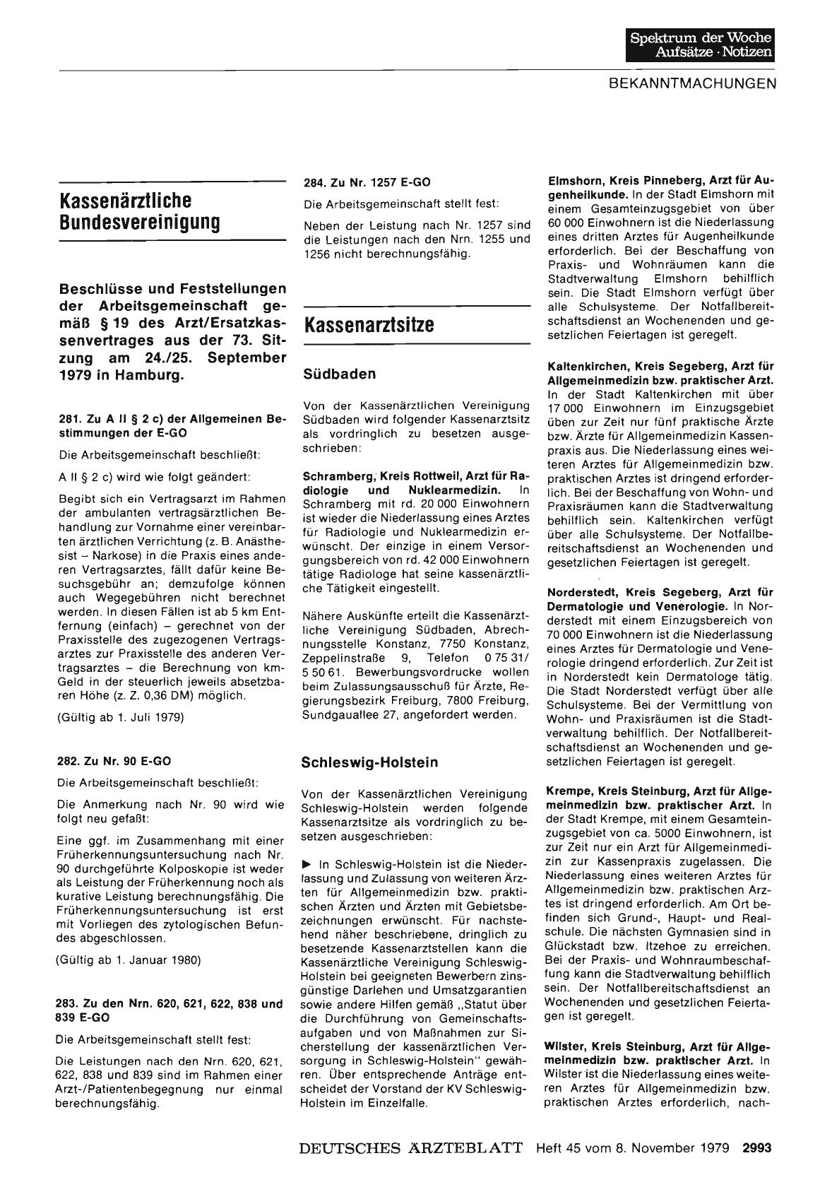 Vorschauseite 1: Kassenarztsitze