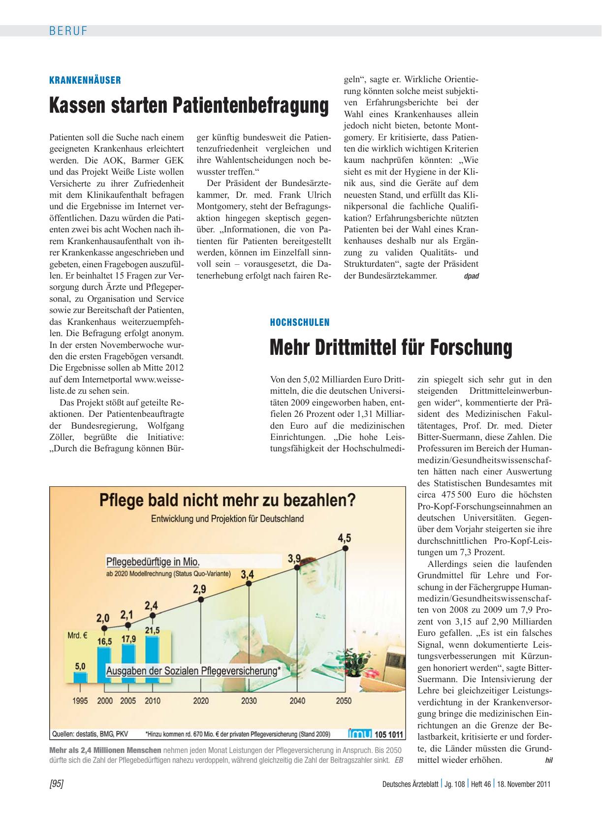 Vorschauseite 1: Hochschulen: Mehr Drittmittel für Forschung