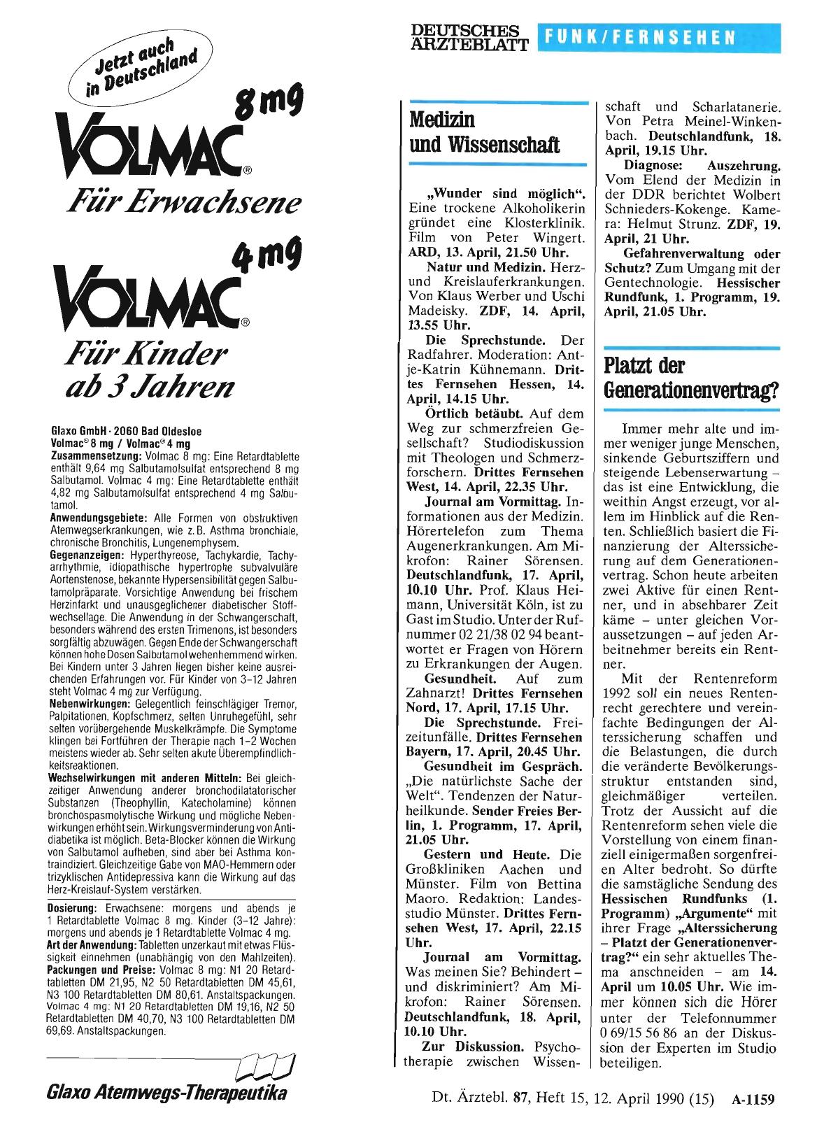 Vorschauseite 1: Medizin und Wissenschaft